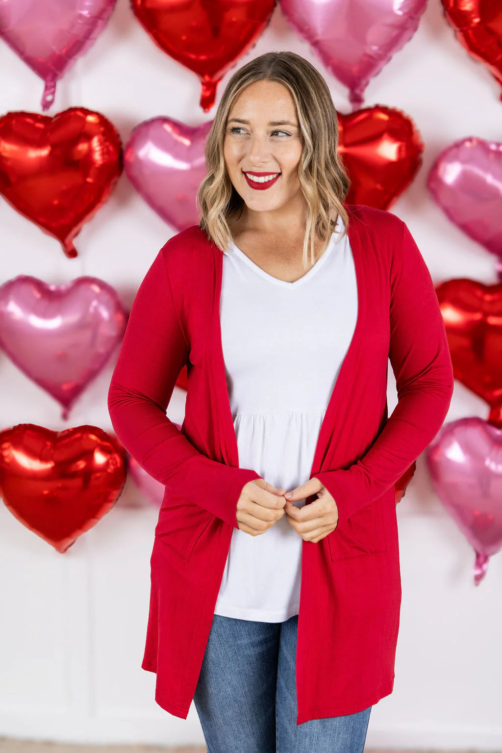 Classic Cardigan - Red