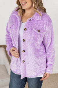 Fleece Shacket - Lavender