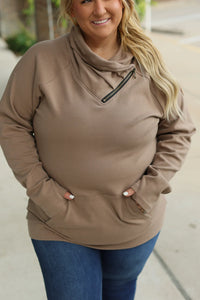 Classic Zoey ZipCowl Sweatshirt - Mocha