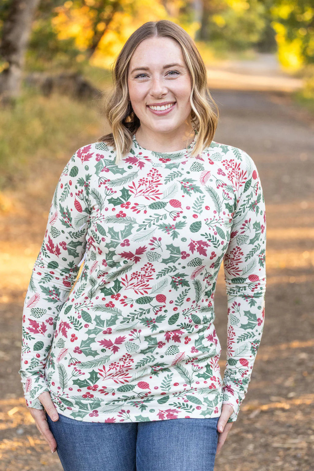 Blair Long Sleeve Top - Holiday Berry