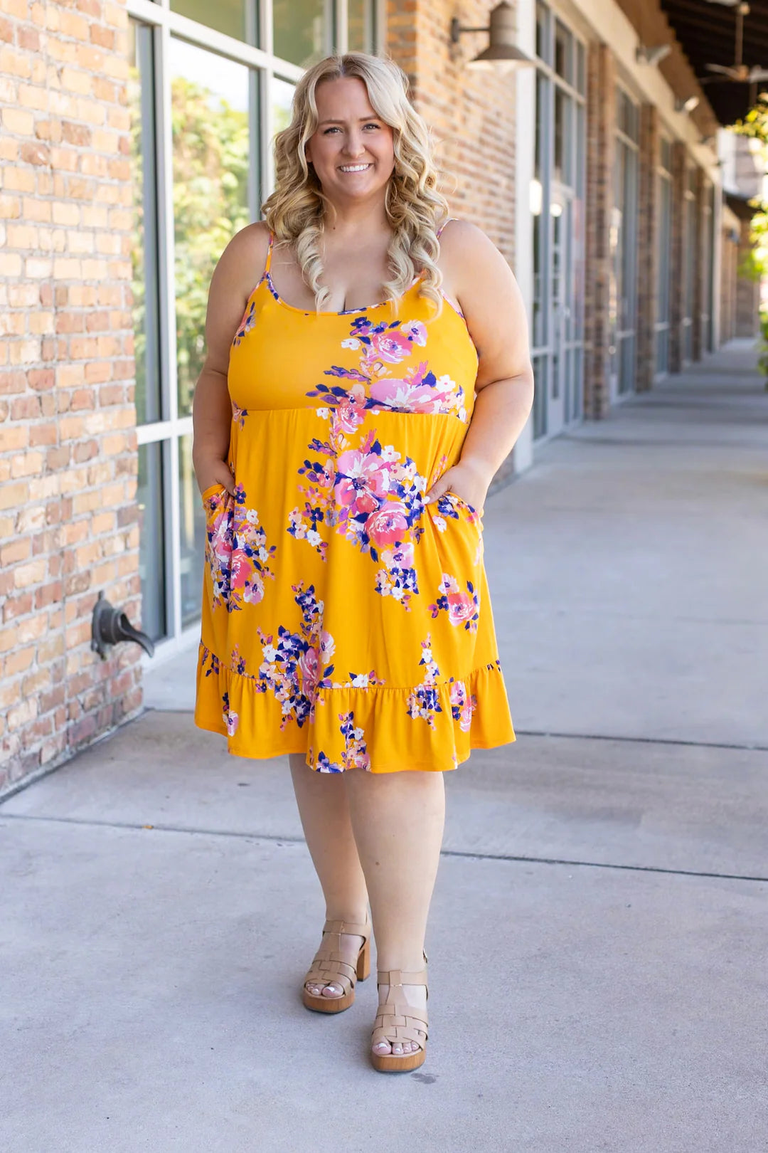 Rory Ruffle Dress - Golden Floral - FINAL SALE