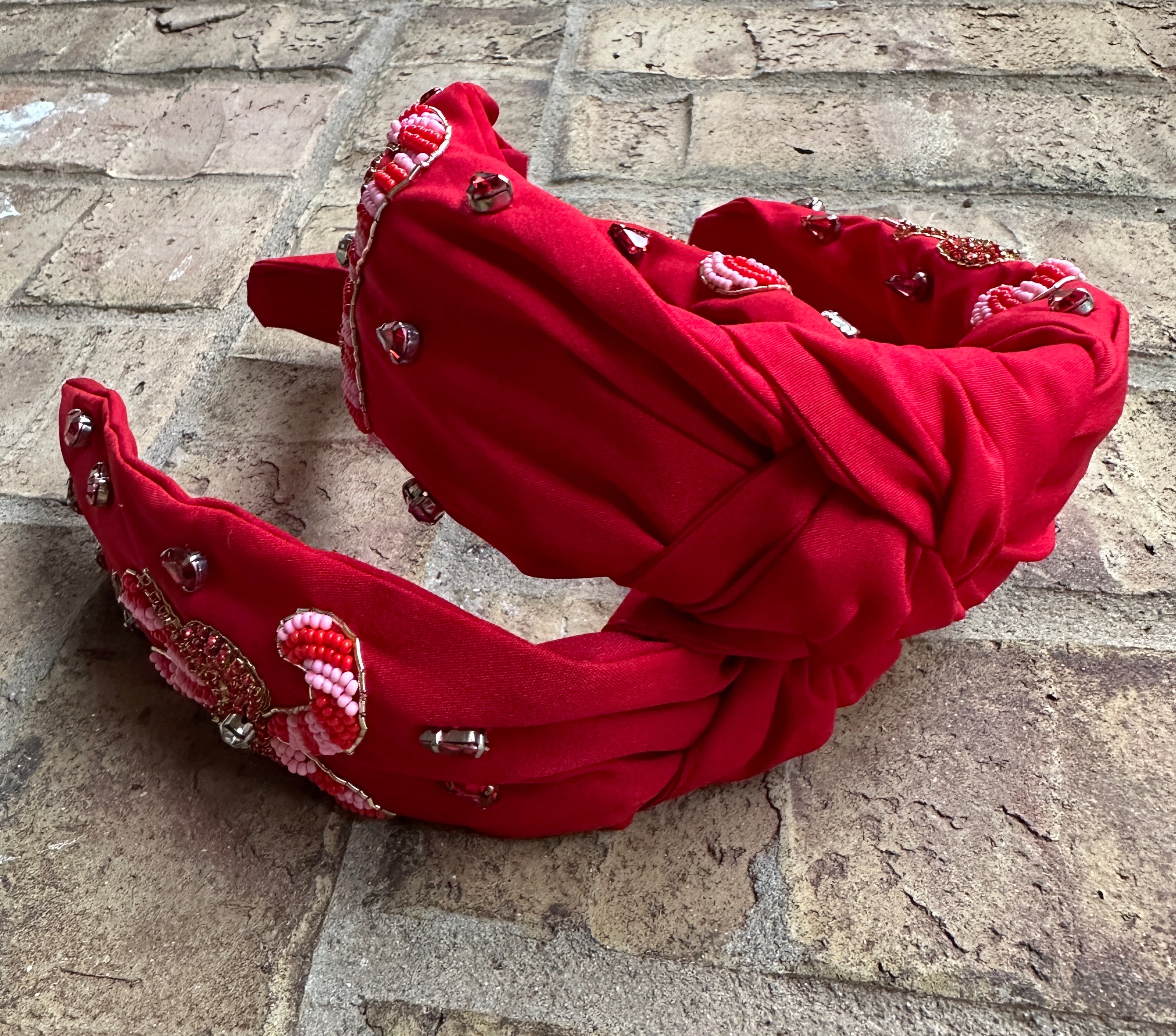 Candy Cane Beaded Headband