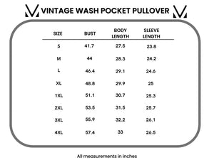 Vintage Wash Pocket Pullover - Mulberry