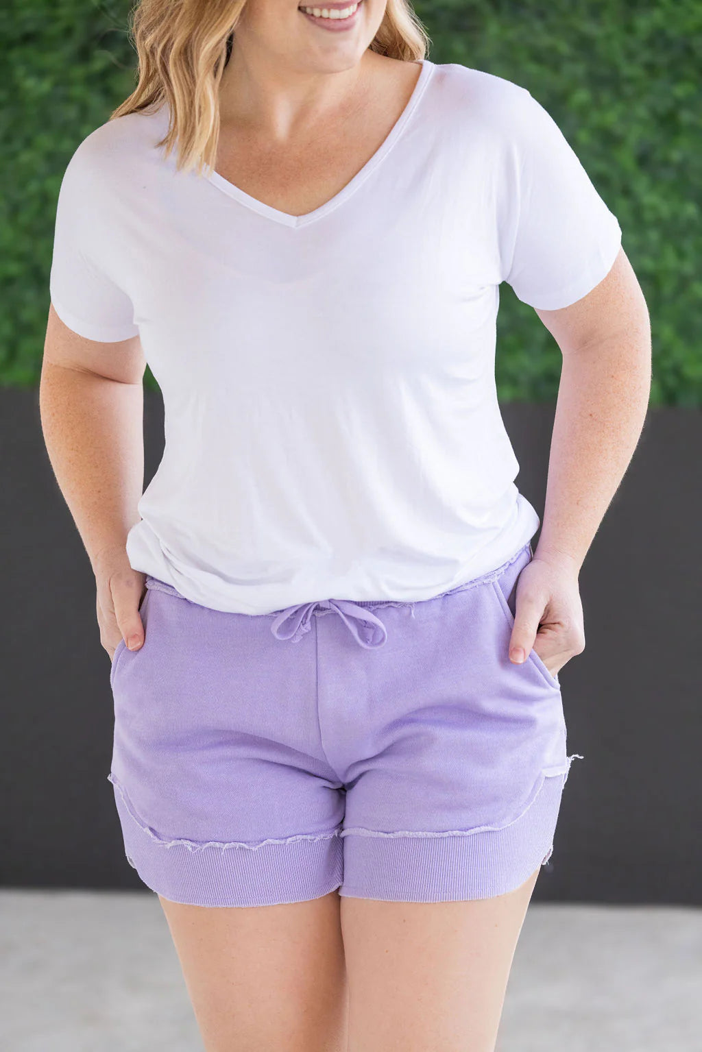 French Terry Stevie Shorts - Lavender