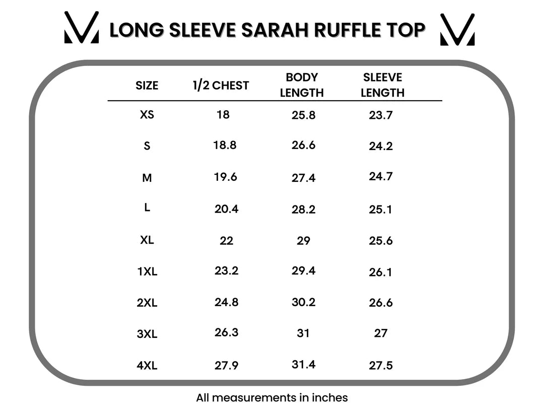 Long Sleeve Sarah Ruffle - Light Grey | Women's Top