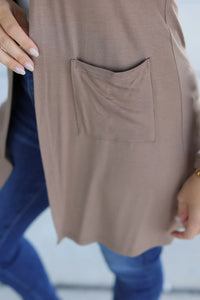 PREORDER - Classic Cardigan - Mocha