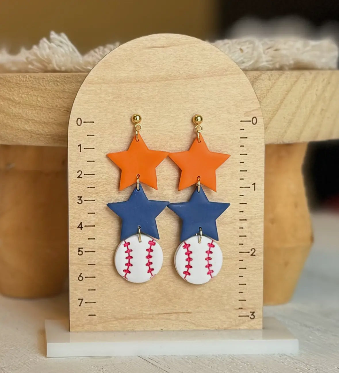 Baseball Dangle Earrings - Hypoallergenic