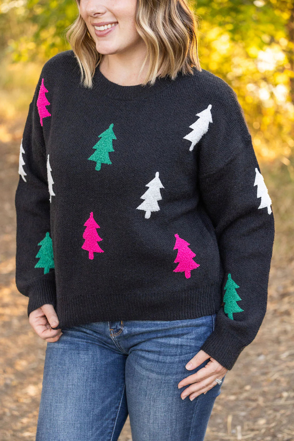 Festive Bright Trees Sweater