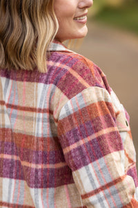 Norah Plaid Shacket - Sunset