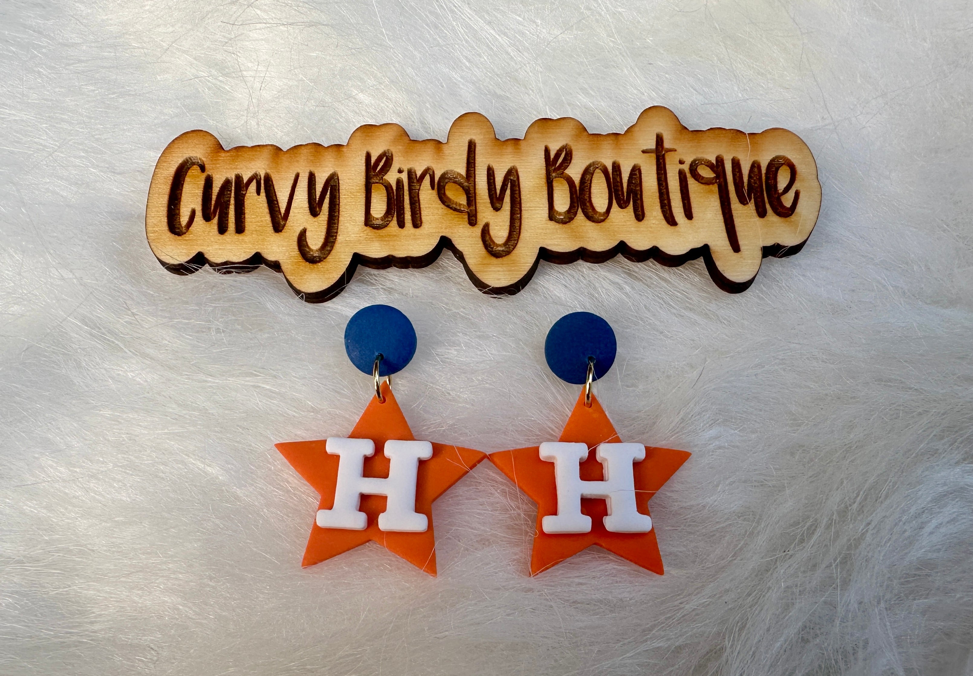 Baseball Star Earrings - Hypoallergenic