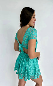 Angelina Romper in Turquoise