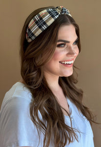 Plaid Knot Headband