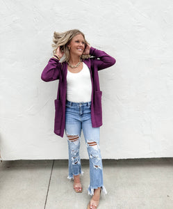 Lola Cardigan in Purple