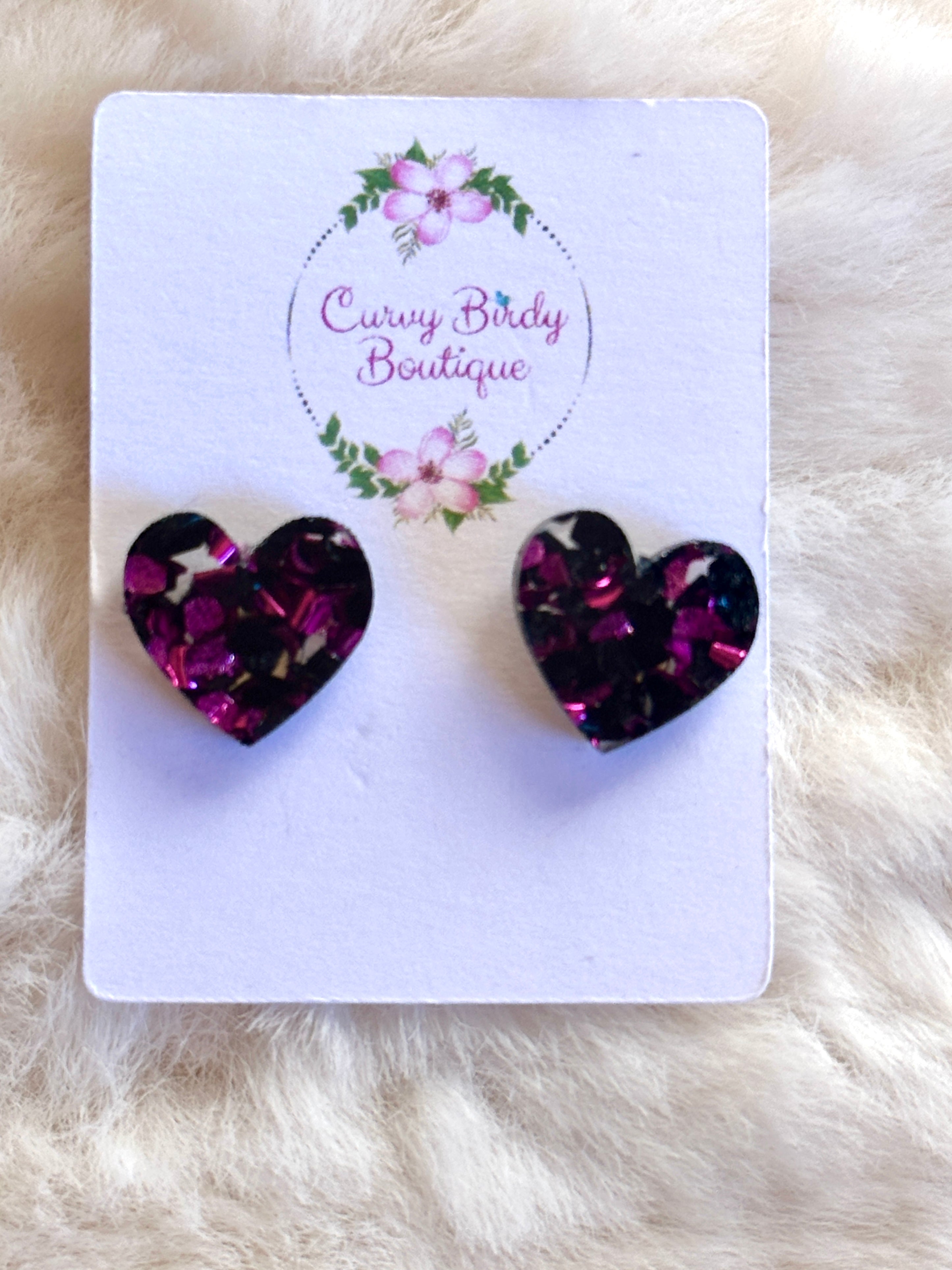 Heart Stud Earrings