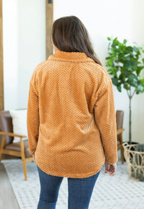 Fleece Shacket in Camel