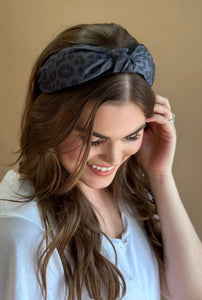 Black Leopard Headband