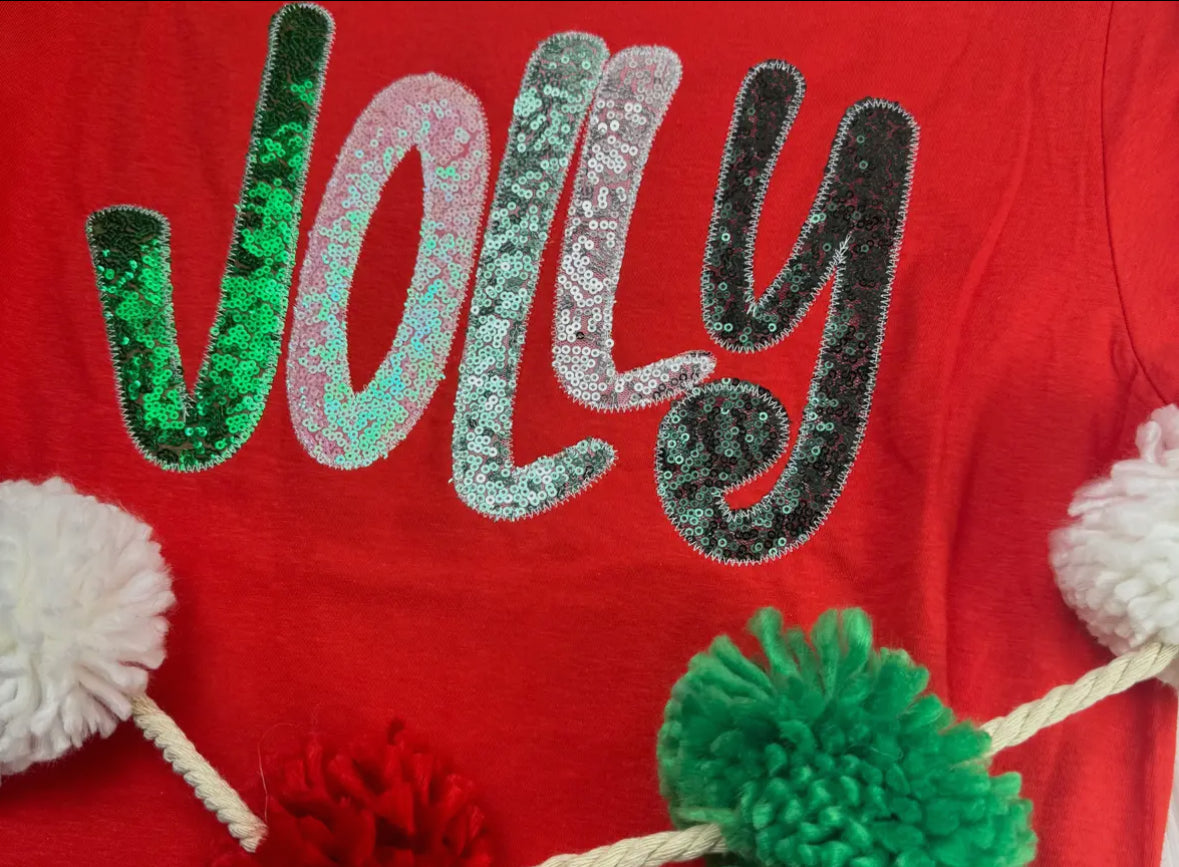 Sequin Jolly Tee