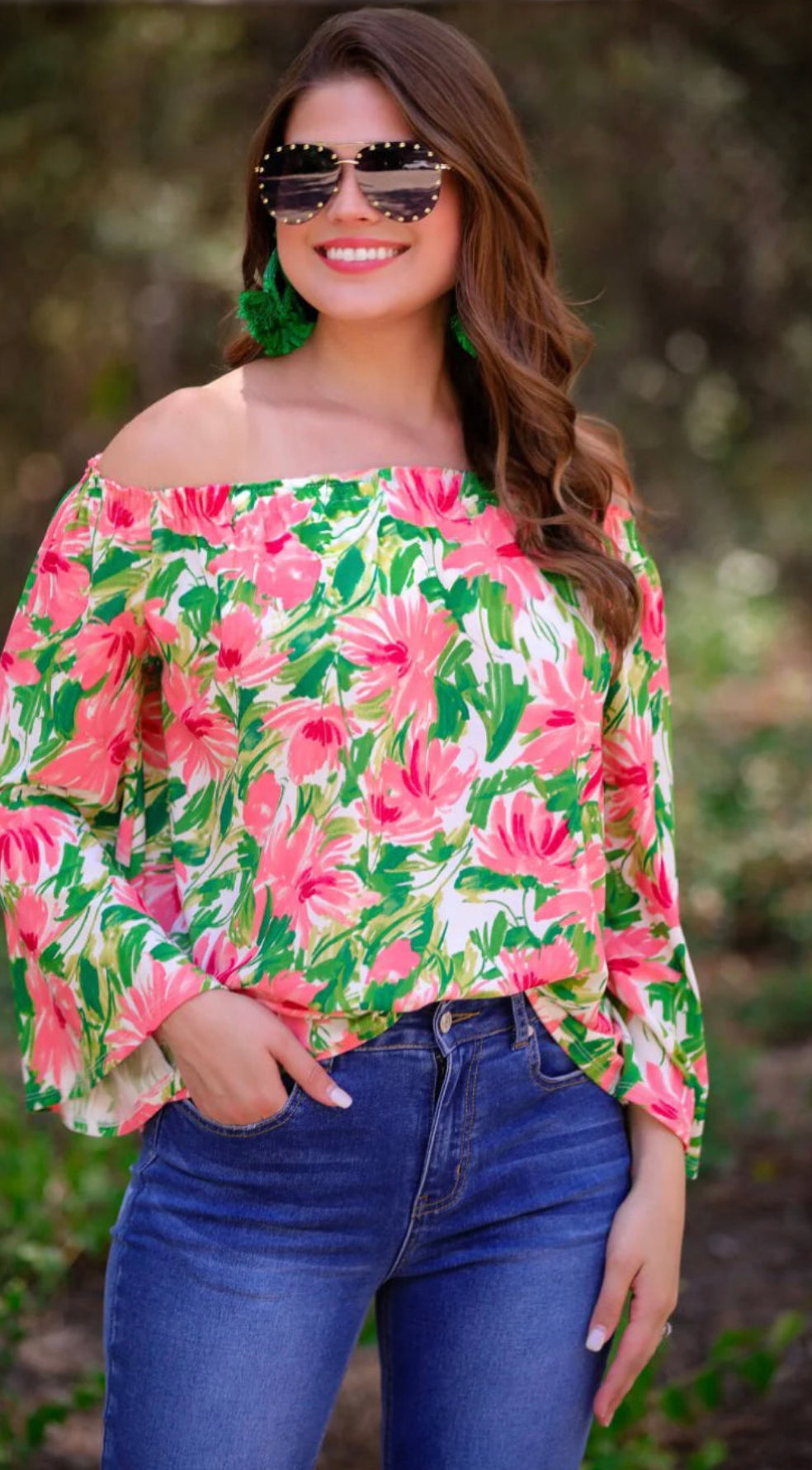 Raelynn Floral Off The Shoulder Top