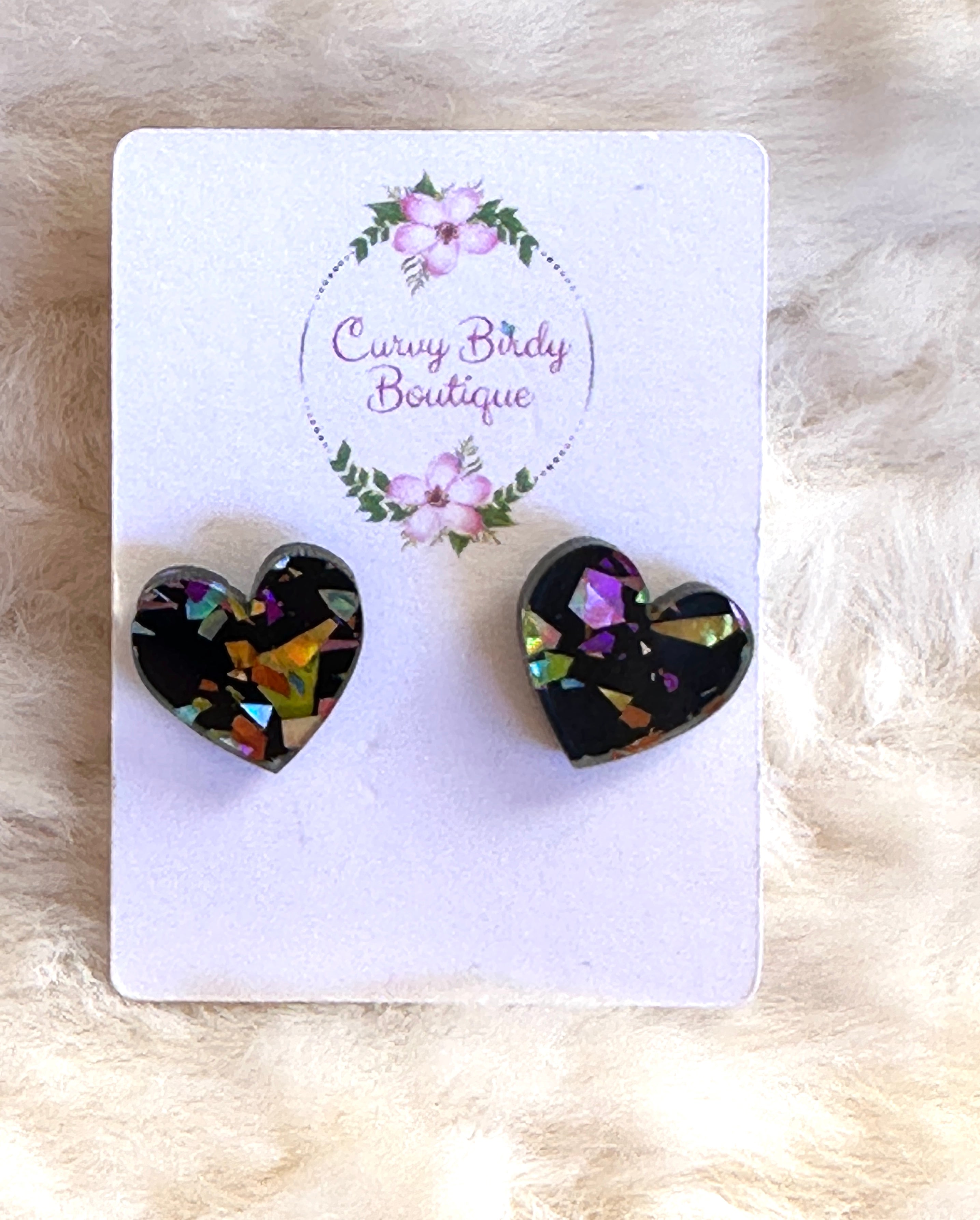 Heart Stud Earrings