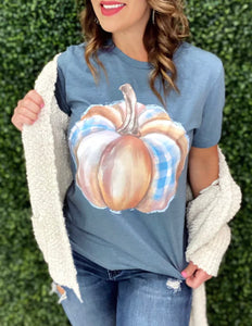 Gingham Pumpkin Tee