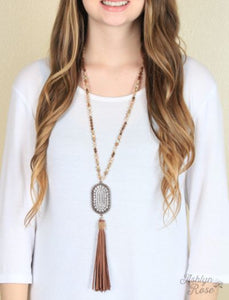 Oval Tassel Necklace