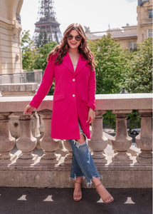 Fashion Week Hot Pink Coat