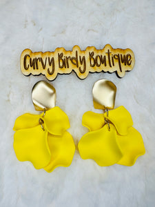 Yellow Petal Earrings