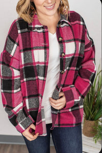 Marissa Pink Plaid Shacket