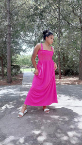 Savannah Maxi Dress in Hot Pink