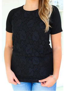 Juliet Lace Front Tops - Black