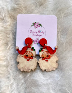 Vintage Santa Earrings