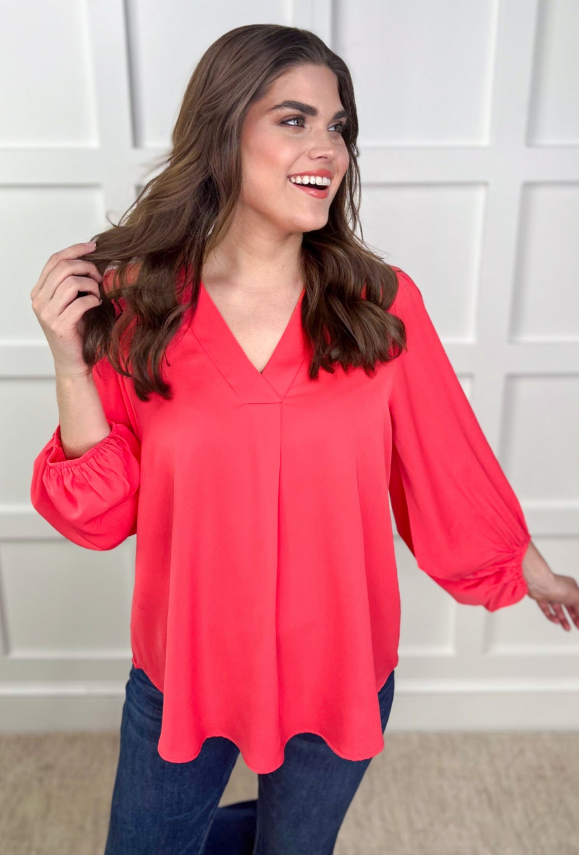 Mary Ann Top in Coral