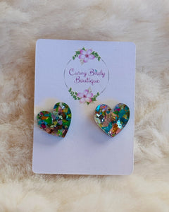 Heart Stud Earrings