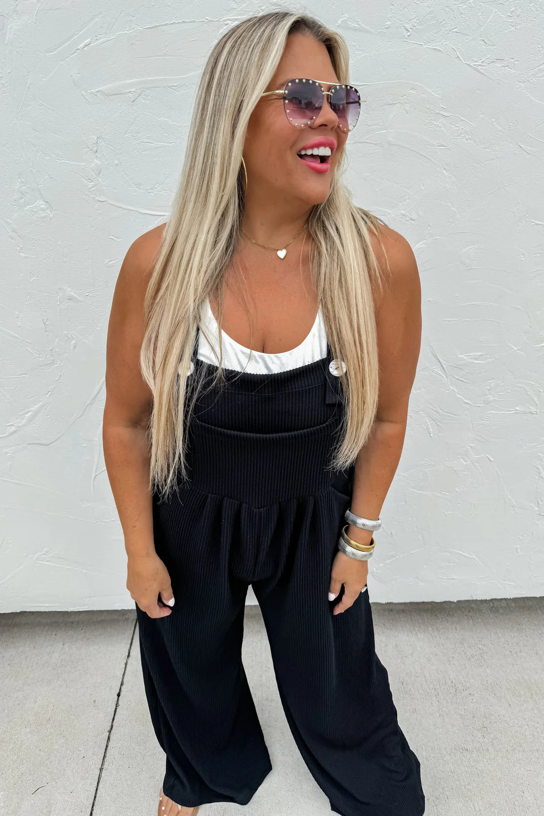 Karli Boho Overalls in Black