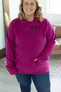 Classic Zoey ZipCowl Sweatshirt - Magenta