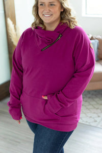 Classic Zoey ZipCowl Sweatshirt - Magenta