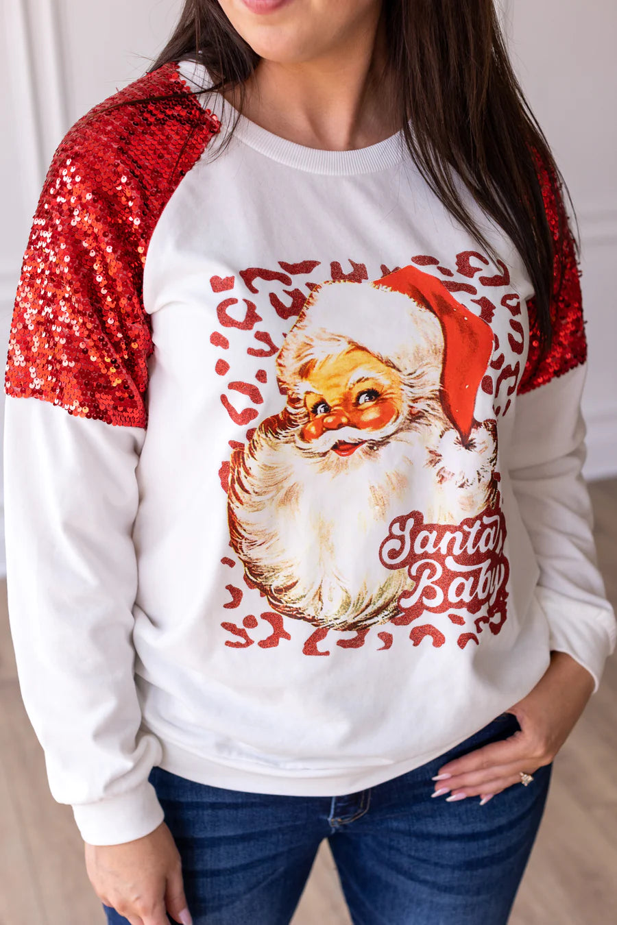 Santa Baby Sequin Sweatshirt