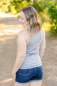 Tara Ribbed Tank - Grey