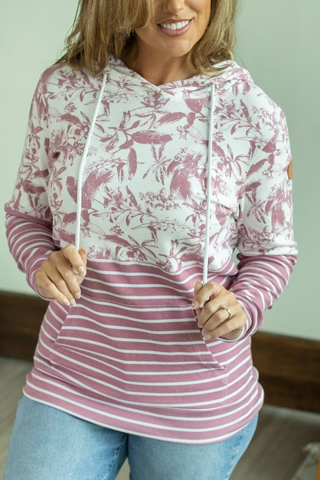 Hailey Pullover Hoodie - Berry Pattern Mix