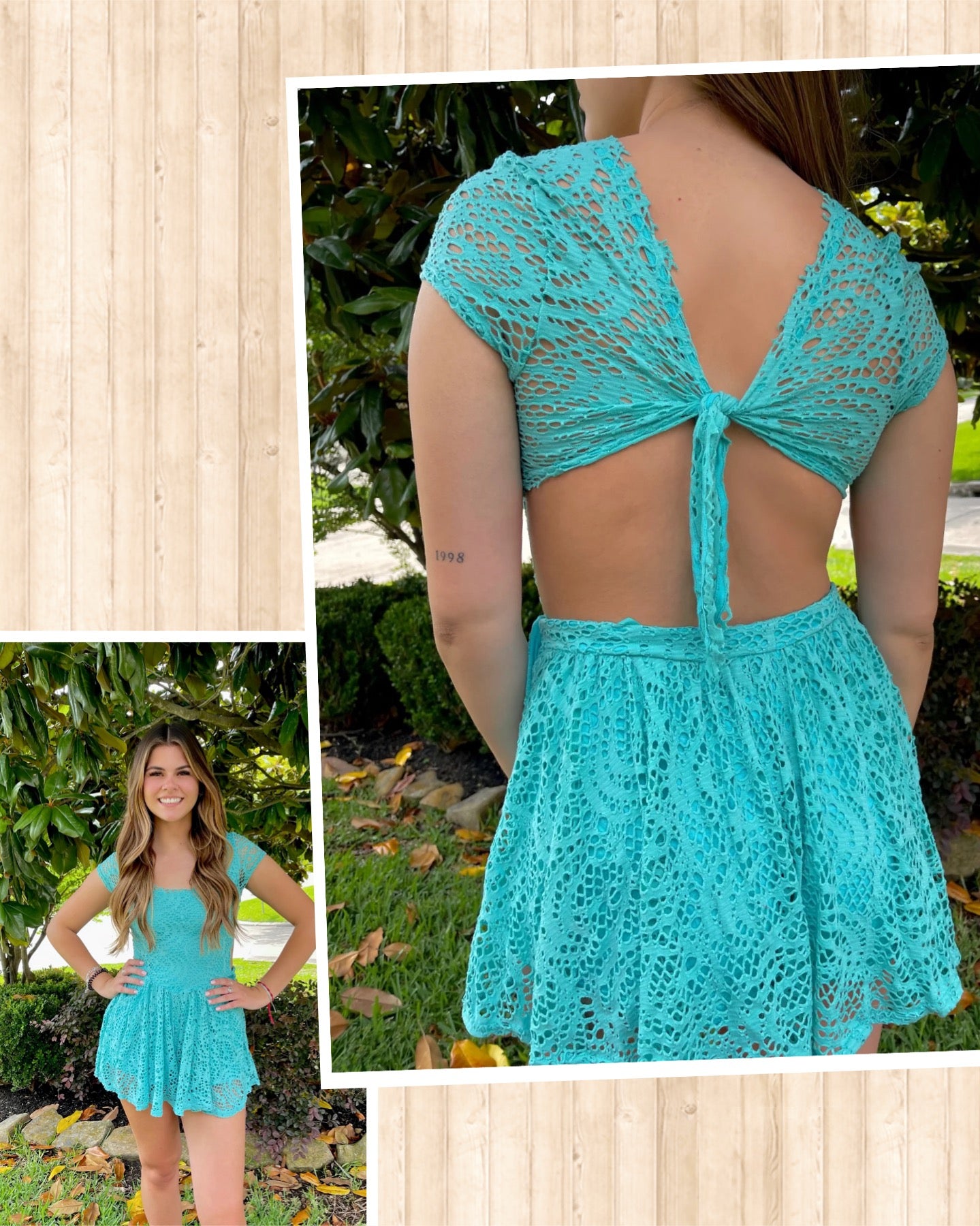 Angelina Romper in Turquoise