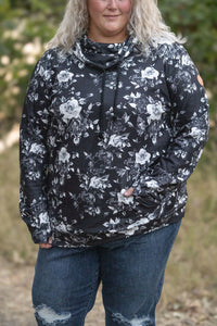 Soft Funnel Neck - Black Floral