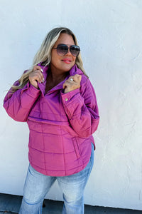 Pam Puffer Jacket in Mulberry