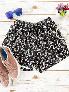 Jamie Shorts - Black Floral