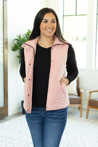 Remy Zip Up Vest - Heathered Pink