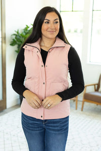 Remy Zip Up Vest - Heathered Pink