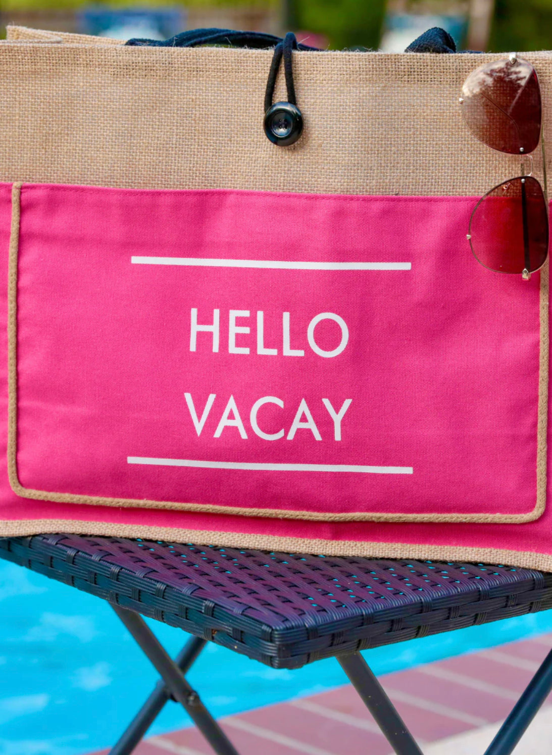 Hello Vacay Beach Bag