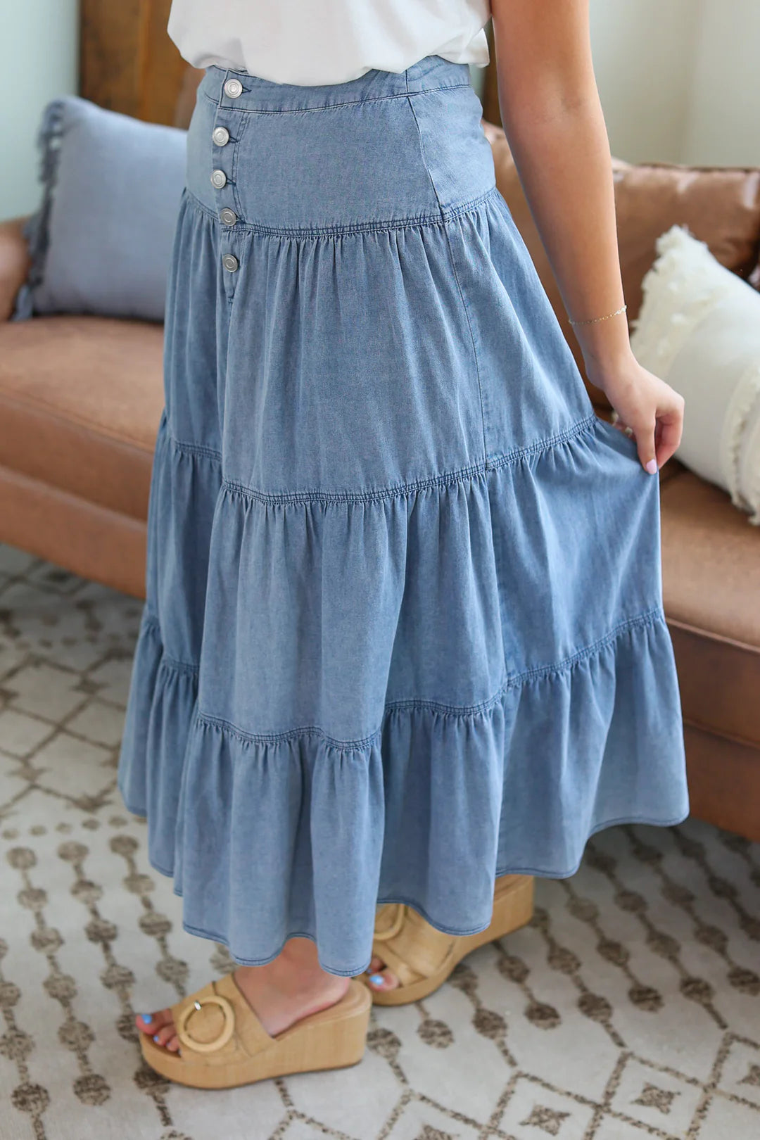 Sandy Denim Skirt