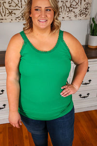 Lexi Lace Tank in Green