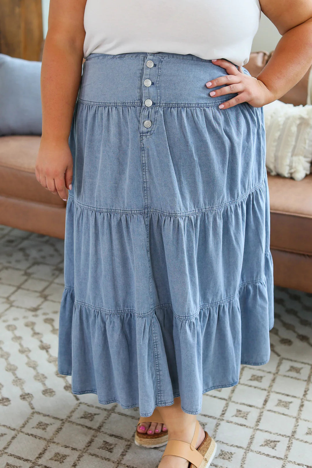 Sandy Denim Skirt