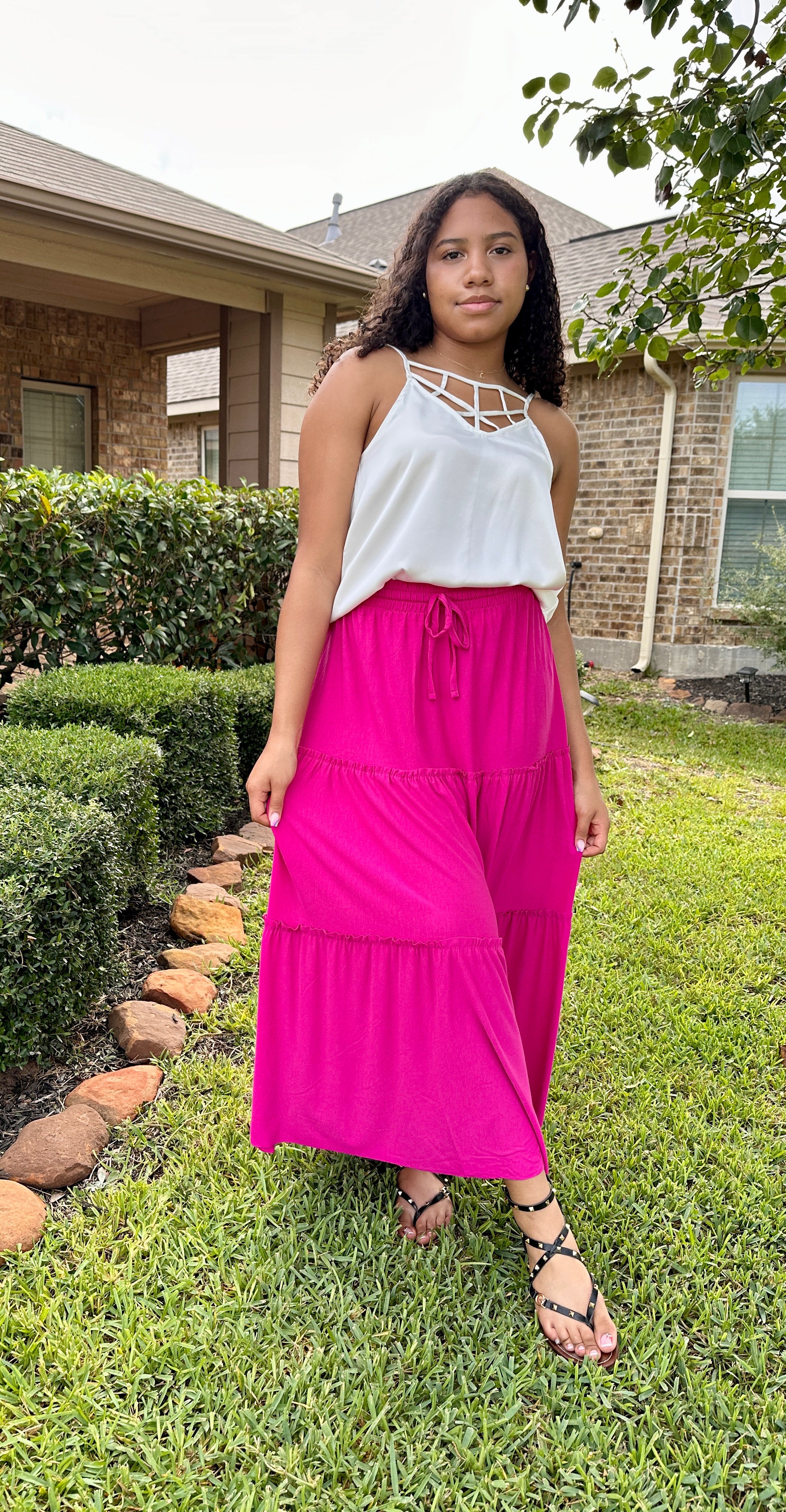 Maggie Ruffle Maxi Skirt